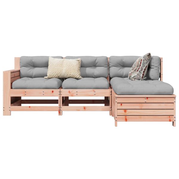 vidaXL 4 Piece Garden Sofa Set Solid Wood Douglas Fir