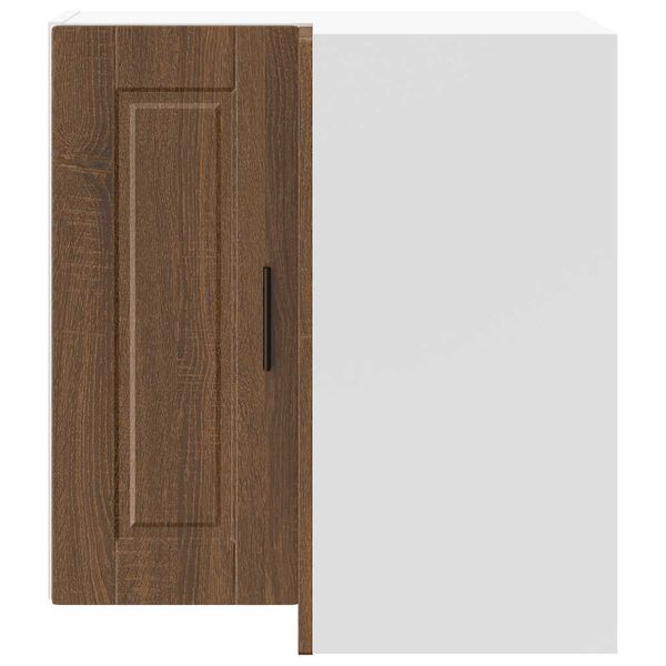 vidaXL Kitchen Wall Corner Cabinet "Porto" Brown Oak Engineered Wood