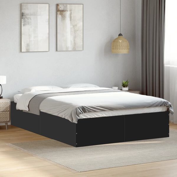 vidaXL Bed Frame without Mattress Black 120x200 cm