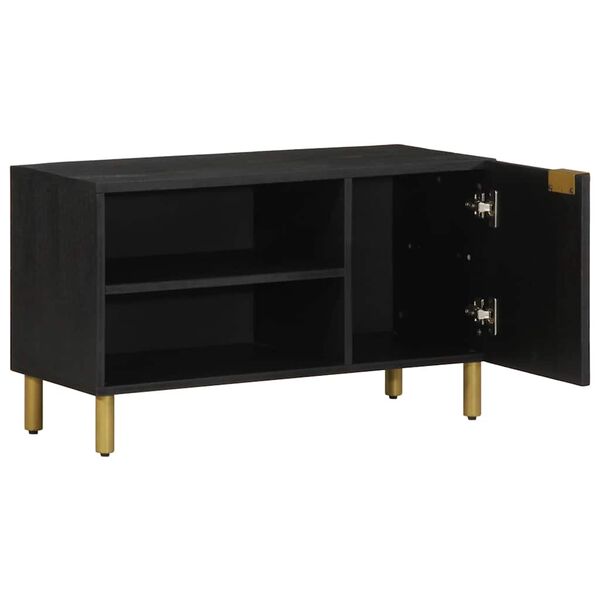 vidaXL TV Cabinet Black 80x33x46 cm Engineered Wood