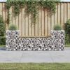 vidaXL Garden Bench Gabion Design 183x41x60.5 cm Impregnated Wood Pine