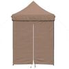 vidaXL Foldable Party Tent Pop-Up with 4 Sidewalls Brown
