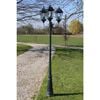 vidaXL Garden Light Post 3-arms 230 cm Dark Green/Black Aluminium