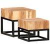 vidaXL Side Tables 2 pcs Solid Acacia Wood