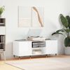 vidaXL Record Cabinet High Gloss White 121x38x48 cm Engineered Wood
