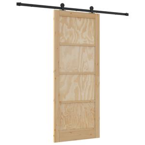 vidaXL Sliding Door ORKDAL 86 x 211 cm Solid Pine Wood Natural
