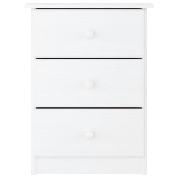 vidaXL Bedside Cabinet ALTA White 41x35x55.5 cm Solid Wood Pine