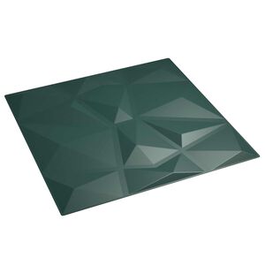 vidaXL Wall Panels 24 pcs Green 50 x 50 cm XPS Foam