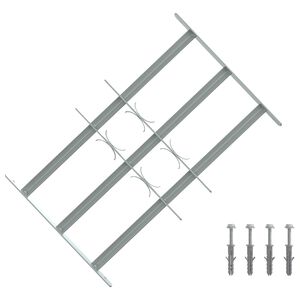 vidaXL Security Grille for Windows with 3 Crossbars 3 pcs 430-740 mm