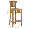 vidaXL 3 Piece Garden Bar Set Solid Teak Wood