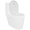 vidaXL Toilet Seat White 44.5 x 37.3 x 4.3 cm Duroplast