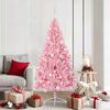 vidaXL Artificial Pre-lit Christmas Tree with 300 LEDs Pink 180 cm PVC