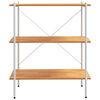 vidaXL 3-Tier Shelving Unit White and Oak 80x40x92 cm