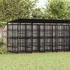 vidaXL Outdoor Dog Kennel with Roof Steel 14.75 m&sup2;