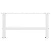 vidaXL Coffee Table Legs White 2 pcs 60x(30-31) cm Steel
