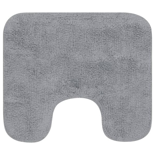 vidaXL Bathroom Mat Set 3 Pieces Fabric Grey