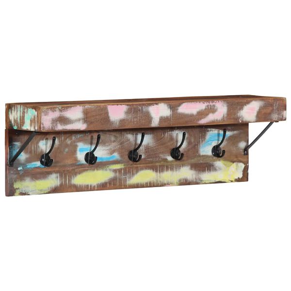 vidaXL Coat Rack with Shelf Brown 73 x 19 x 23 cm Solid Reclaim wood