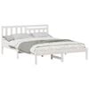 vidaXL Bed Frame with Headboard White 140 x 200 cm Solid Pine Wood