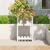 vidaXL Planter with Shelf White 54x34.5x81 cm Solid Wood Pine