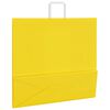 vidaXL Paper Bags 50 pcs with Handles Yellow 54x15x49 cm