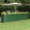 vidaXL Garden Raised Bed Powder-coated Steel 332x40x68 cm Green