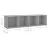 vidaXL 5 Piece TV Cabinet Set Concrete Grey Engineered Wood