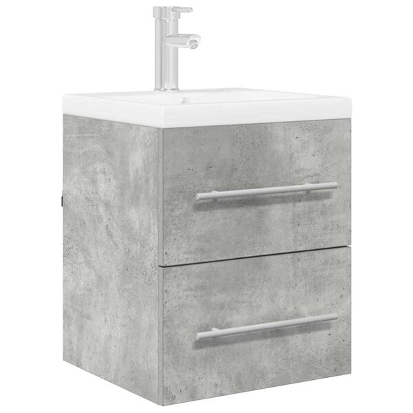 vidaXL Sink cabinet Concrete Grey 38.5 x 41 x 48 cm Engineered Wood