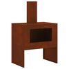 vidaXL Fire Pit Brown 60 x 40 x 96 cm Weathering Steel