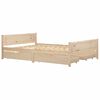 vidaXL Bed Frame without Mattress with 4 Drawers Solid Wood 140x200 cm