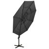 vidaXL 4-Tier Garden Parasol with Aluminium Pole Anthracite 3x3 m