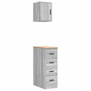 vidaXL Garage Cabinets 2 pcs Grey Sonoma Engineered Wood