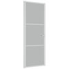 vidaXL Interior Door 76x201.5 cm White Matt Glass and Aluminium