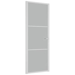 vidaXL Interior Door 76x201.5 cm White Matt Glass and Aluminium