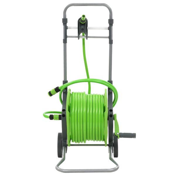 vidaXL Water Hose Reel with Wheels 45+2 m