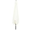 vidaXL Garden Parasol White and Black 295 x 295 x 245 cm