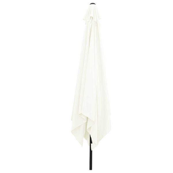 vidaXL Garden Parasol White and Black 295 x 295 x 245 cm