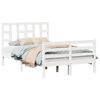 vidaXL Bed Frame without Mattress White Small Double Solid Wood Pine