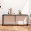 vidaXL Console Table Black Marble 180x35x75.5cm Tempered Glass