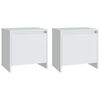 vidaXL Bedside Cabinets 2 pcs White 45x34x44.5 cm Engineered Wood