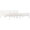 vidaXL Bed Frame without Mattress White Solid Wood 180x200 cm Super King
