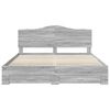 vidaXL Bed Frame with Drawer Grey Sonoma 200 x 200 cm Engineered Wood