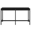 vidaXL Garden Table Black 203.5x90x110 cm Solid Wood Pine