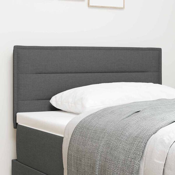vidaXL Headboard with Headboard Dark Grey 80 cm Faux Leather