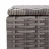 vidaXL Garden Storage Box Grey 150x50x60 cm Poly Rattan