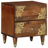 vidaXL Bedside Cabinet with Drawer 2 pcs Honey Brown 40 x 33 x 46 cm