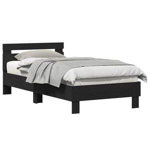vidaXL Bed Frame Black Oak 193 x 95 x 88 cm Engineered Wood