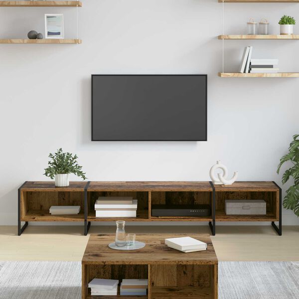 vidaXL TV Cabinet Old Wood 170.5 x 36 x 30.5 cm Engineered Wood