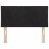 vidaXL LED Headboard with Headboard Black 100 cm Faux Leather