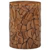 vidaXL Mosaic Stool Brown Solid Teak Wood