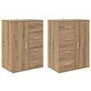 vidaXL Sideboards CORONA 2 pcs Artisan Oak 59 x 39 x 80 cm